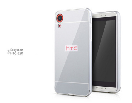 Твърди гърбове Твърди гърбове за HTC Луксозен алуминиев бъмпър с твърд гръб за HTC Desire 820G / HTC Desire 820 Dual сребрист